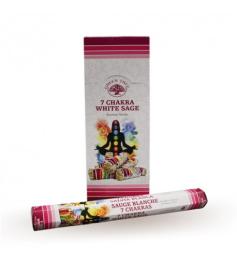 Incienso Hexagonal Green Tree 7 Chakras con Salvia Blanca 15g