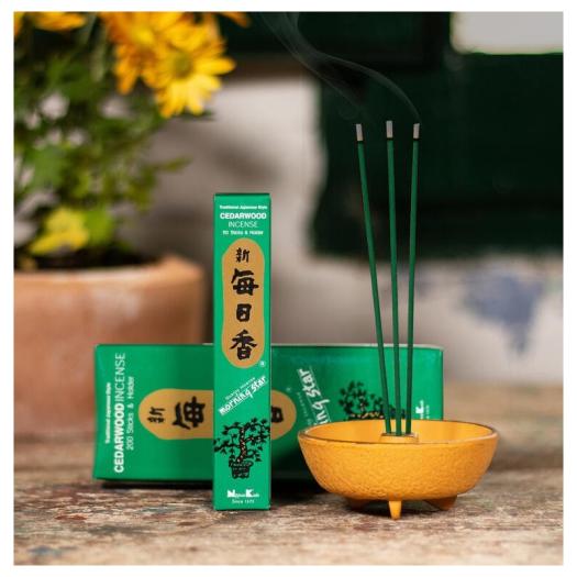 Incienso Japonés Morning Star Madera de Cedro 50 Barritas 20g