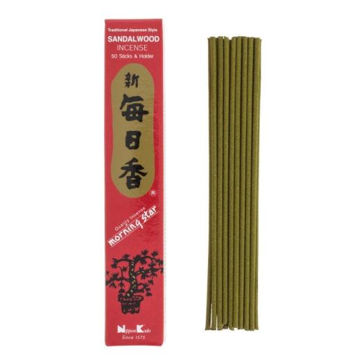 Incienso Japonés Morning Star Sándalo 50 Barritas 20g