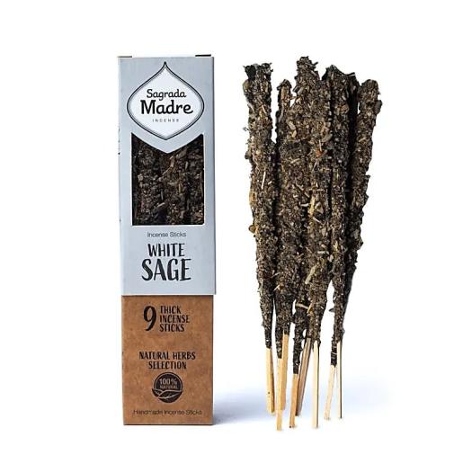 Incienso Natural de Hierbas Salvia Blanca Sagrada Madre 44g