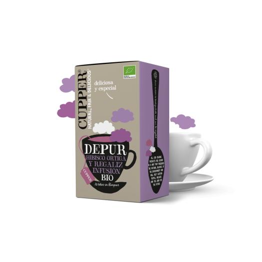 Infusión Depur con Hibisco Ortiga y Regaliz Cupper Bio 20 bolsitas