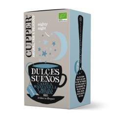 Infusión Dulces Sueños con Canela Manzanilla y Melisa Cupper Bio 20 bolsitas