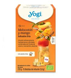 Infusión Fria Melocotón y Mango Yogi Tea Bio 15 Bolsitas 30g