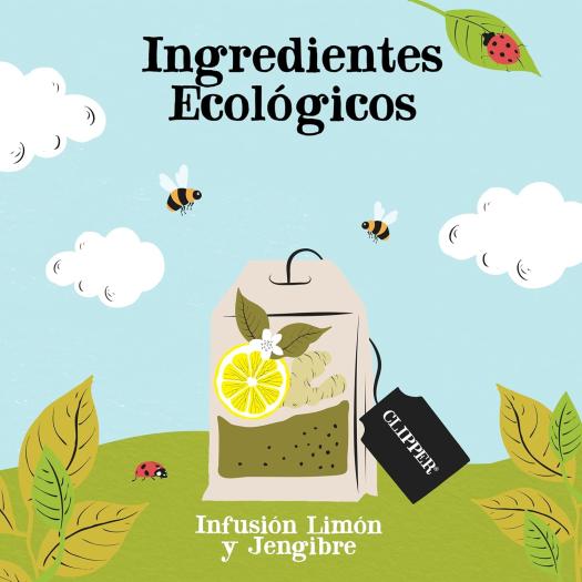 Infusión Limón y Jengibre Cupper Bio 250 bolsitas