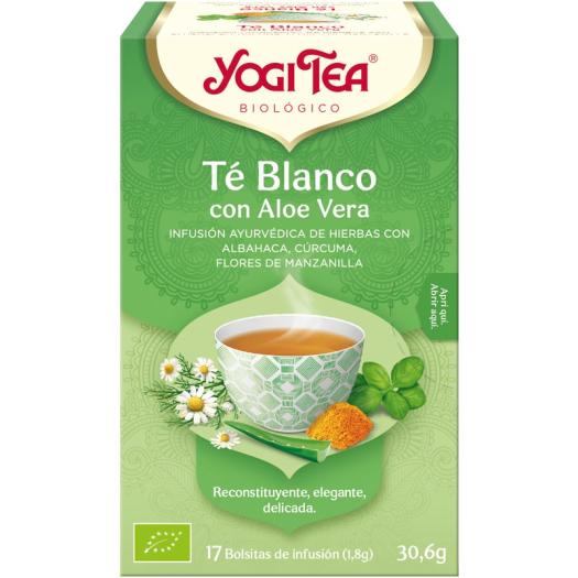 Infusión Té Blanco con Aloe Vera Yogi Tea Bio 17 Bolsitas 30,6g