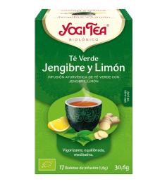 Infusión Té Verde Jengibre y Limón Yogi Tea Bio 17 Bolsitas 30,6g