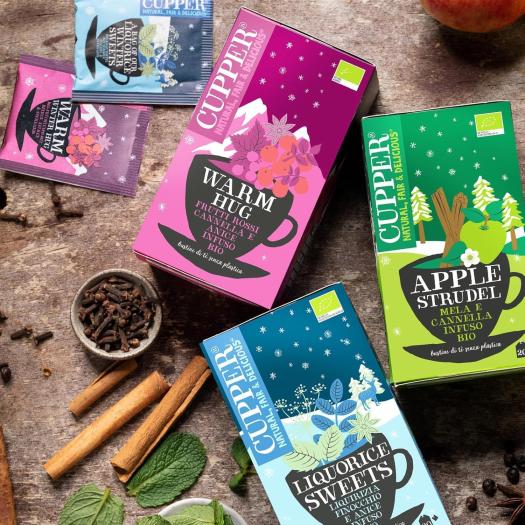 Infusión Winter Warm Hug Frutos Rojos Canela y Anís Cupper Bio 20 bolsitas