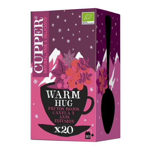 Infusión Winter Warm Hug Frutos Rojos Canela y Anís Cupper Bio 20 bolsitas
