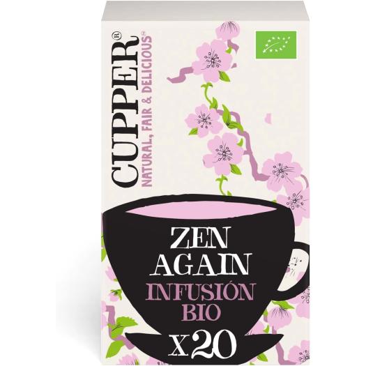 Infusión Zen Again con Hierba de Limón Eucalipto y Ginko Cupper Bio 20 bolsitas