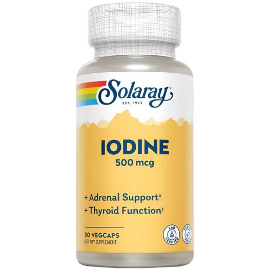 Iodine 500 Mcg Solaray 30 VegCaps