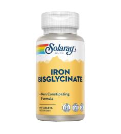 Iron Bisglycinate Solaray 60 Comprimidos