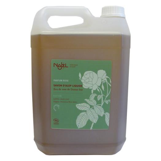 Jabón de Alepo Líquido con Agua de Rosa de Damasco Najel Bio 5L