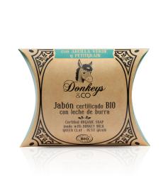 Jabón de Leche de Burra Arcilla Verde Petit Grain Donkeys & Co Bio 100g
