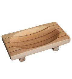 Jabonera Clásica de Caoba Rectángulo Rejilla