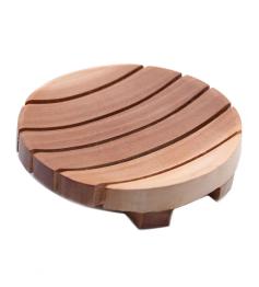 Jabonera Clásica de Caoba Redonda