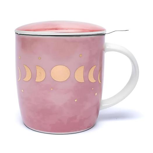 Juego de Taza de Té con Infusor Fases Lunares con Tapa 400ml