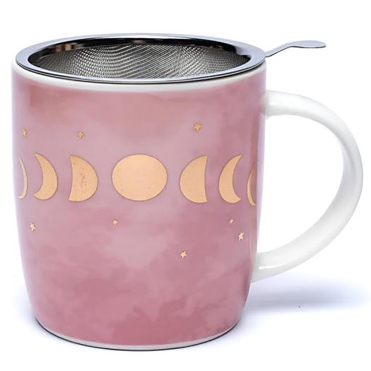 Juego de Taza de Té con Infusor Fases Lunares con Tapa 400ml