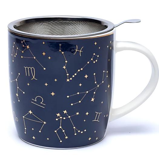 Juego de Taza de Té con Infusor Signos de Estrellas 400ml