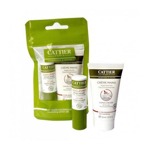 Kit de Invierno Hidratante - Bálsamo Labial 4g y Crema de Manos Ultranutritiva Cattier Bio 30ml