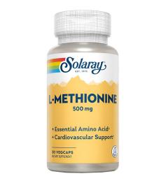 L-Methionine 500 Mg Solaray 30 VegCaps