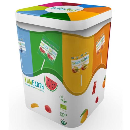 Lata Piruletas Veganas de Frutas 8 Sabores Bio YumEarth 50ud