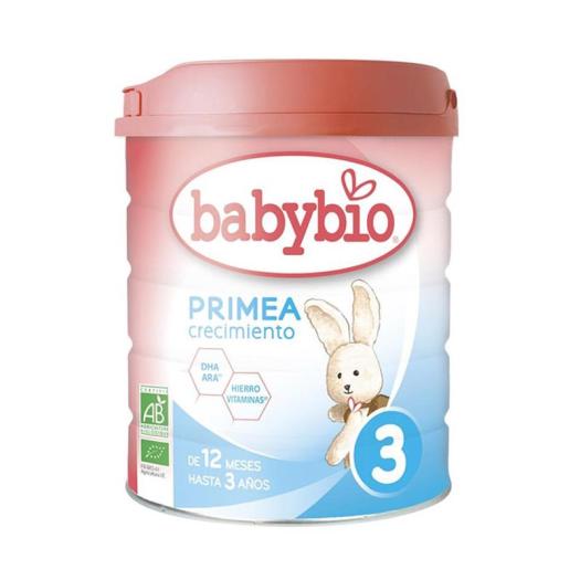 Leche de Vaca Primea 3 Crecimiento 12 meses a 3 años Babybio 800g