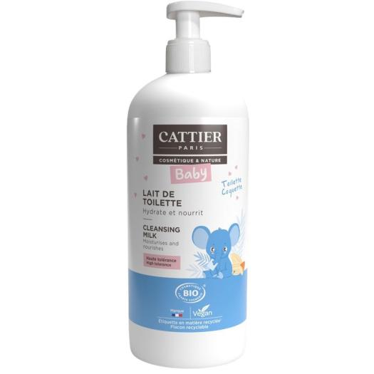 Leche Hidratante y Limpiadora Bebé Bio Cattier 500 ml