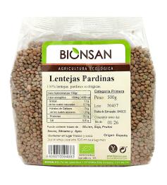 Lentejas Pardina Bionsan Bio 500g