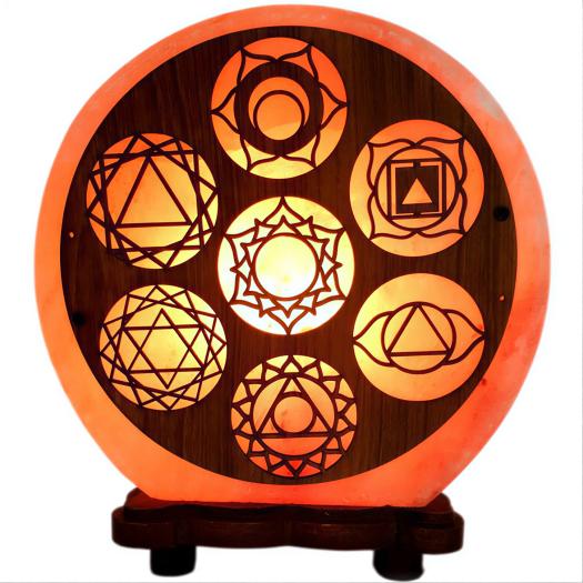 Lámpara de Sal del Himalaya Chakras