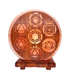 Lámpara de Sal del Himalaya Chakras