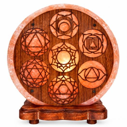 Lámpara de Sal del Himalaya Chakras