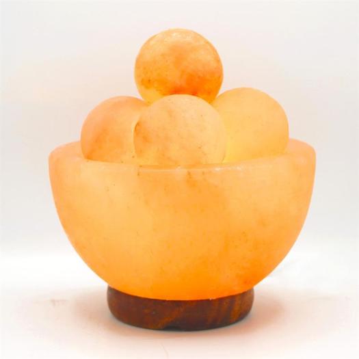 Lámpara de Sal del Himalaya Cuenco 5 Bolas