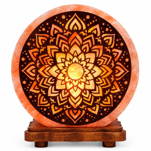 Lámpara de Sal del Himalaya Mandala