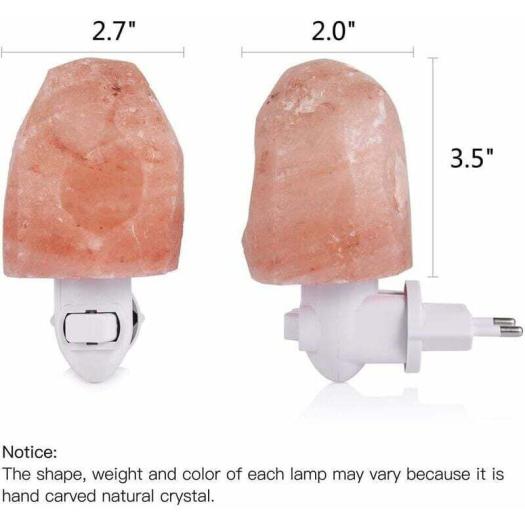 Lámpara de Sal del Himalaya Noche Mini Natural