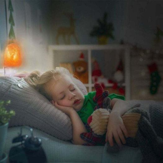 Lámpara de Sal del Himalaya Noche Mini Natural