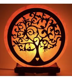 Lámpara de Sal del Himalaya Árbol de la Vida Corazón