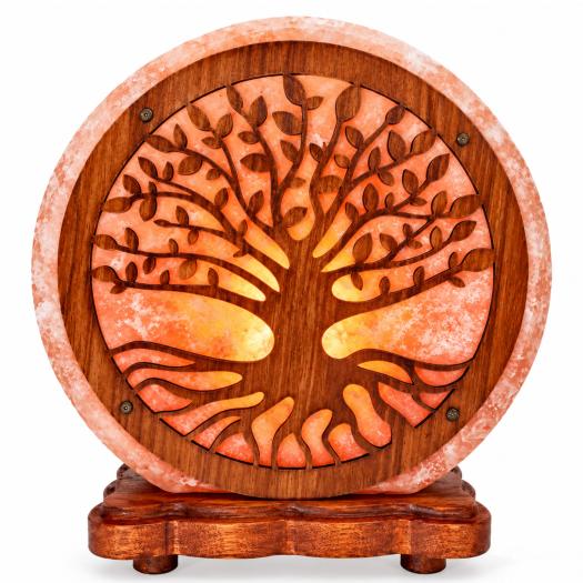 Lámpara de Sal del Himalaya Árbol de la Vida Raíces