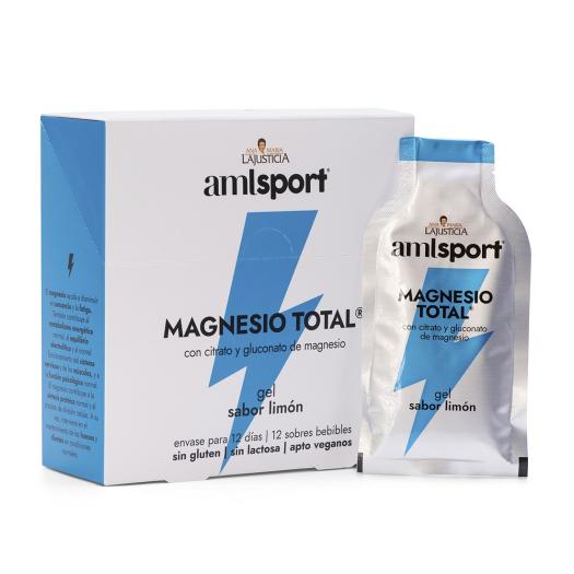 Magnesio Total Gel Sabor Limón AMLSport 12 Sobres de 20ml