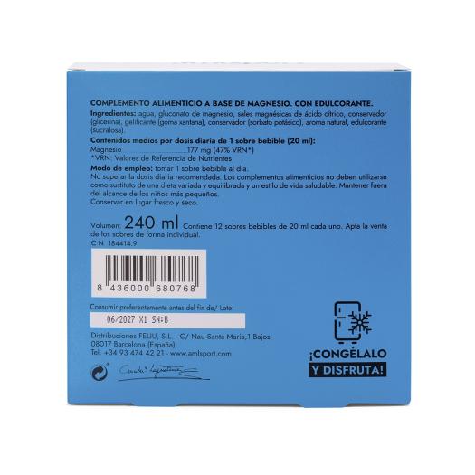 Magnesio Total Gel Sabor Limón AMLSport 12 Sobres de 20ml