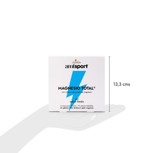 Magnesio Total Gel Sabor Limón AMLSport 12 Sobres de 20ml