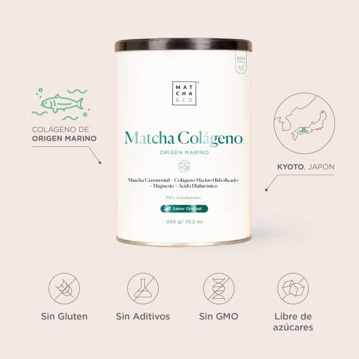 Matcha Collagen Colágeno Marino Matcha&Co 290g