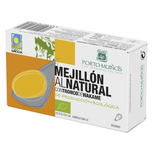 Mejillón al Natural con Tronco de Wakame Porto Muiños Bio 120g