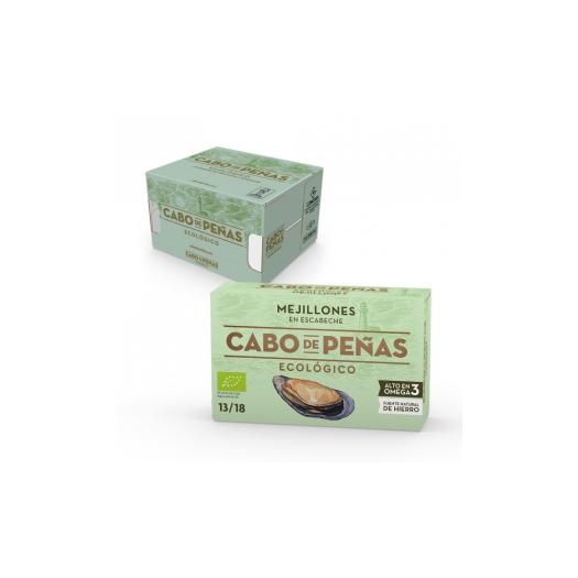 Mejillón en Escabeche 13-18 Piezas con Aceite de Oliva Cabo de Peñas Bio 111g