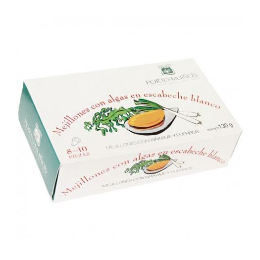 Mejillones con Algas en Escabeche Blanco Bio 120g