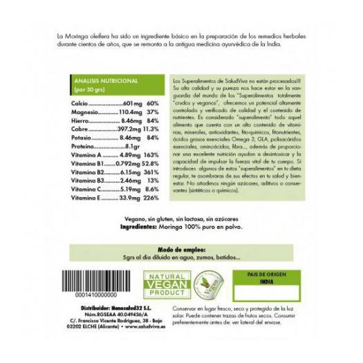 Moringa en Polvo Bio 125g