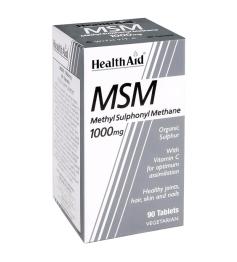 MSM (Metilsulfonilmetano) 1.000 mg HealthAid 90 Comp