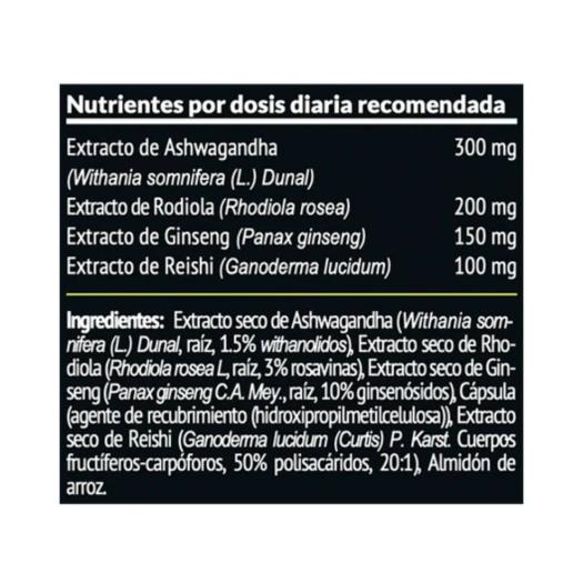 Napuka con Ashwagandha, Rodiola y Ginseng Paleobull 30 cápsulas