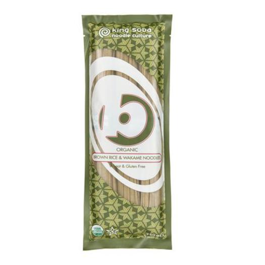 Noodles de Arroz Integral y Wakame Sin Gluten King Soba Bio 250g