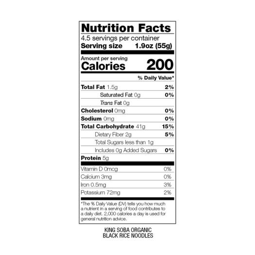 Noodles de Arroz Negro Sin Gluten King Soba Bio 250g