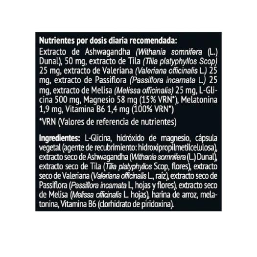 Oniros con Melatonina, Ashwagandha y Valeriana Paleobull 60 cápsulas